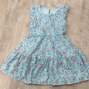 Tahari Light Blue Floral Kids Dress